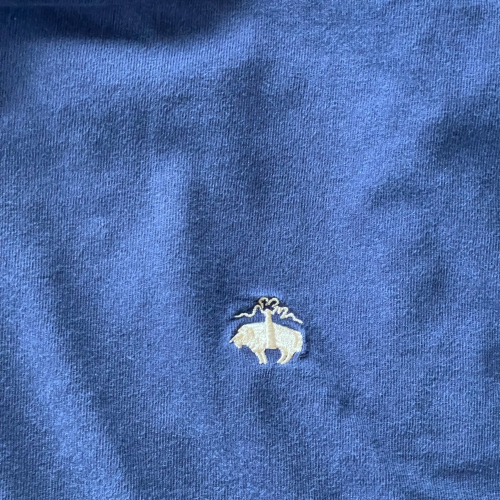 Brooks Brothers Blue Short Sleeve Tee with Embroidered Detail Size M - Picture 4 of 6